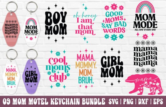 Download Mom Motel Keychain SVG Bundle - Mom SVG - Mom svg Collection
