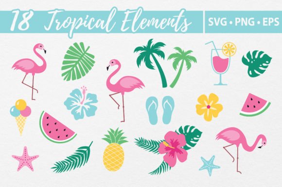 Download Tropical SVG Bundle Clipart Prints Cut - Tropical svg Collection